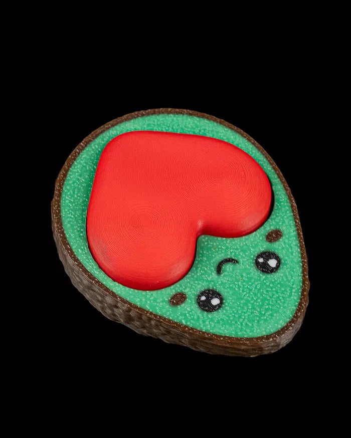 Avocado Herz Fidget Klicker – 3D-Fidget von Just4Fun3D – Produktbild 2