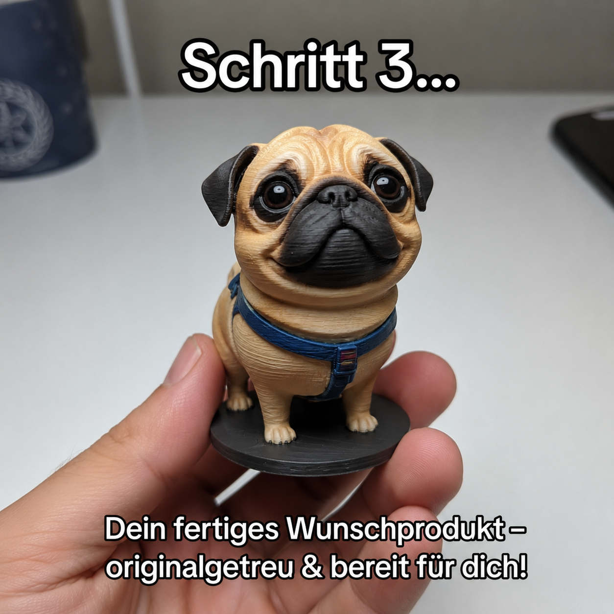 Personalisierte Haustierfigur aus deinem Foto