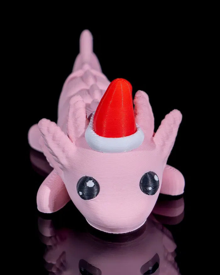 Weihnachts Axolotl – 3D-Weihnachtsdeko von Just4Fun3D – Produktbild 1