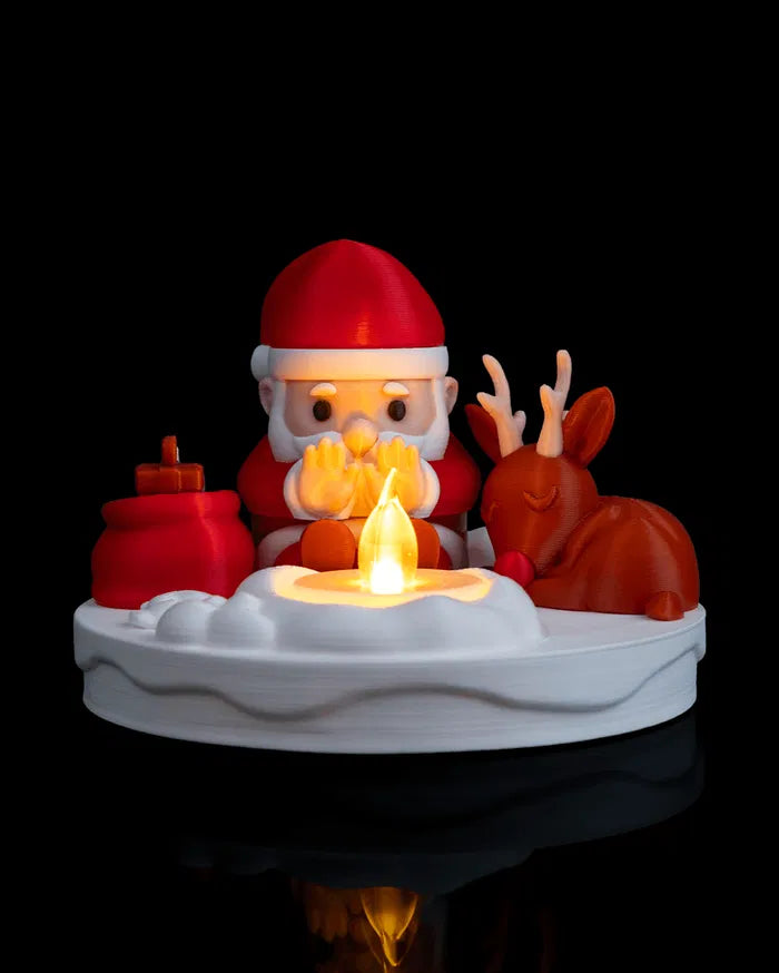 Santas Lagerfeuer – 3D-Weihnachtsdeko von Just4Fun3D – Produktbild 1