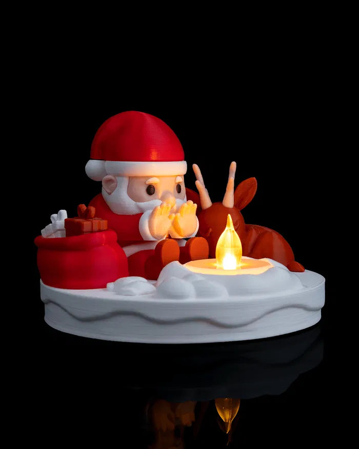 Santas Lagerfeuer – 3D-Weihnachtsdeko von Just4Fun3D – Produktbild 2