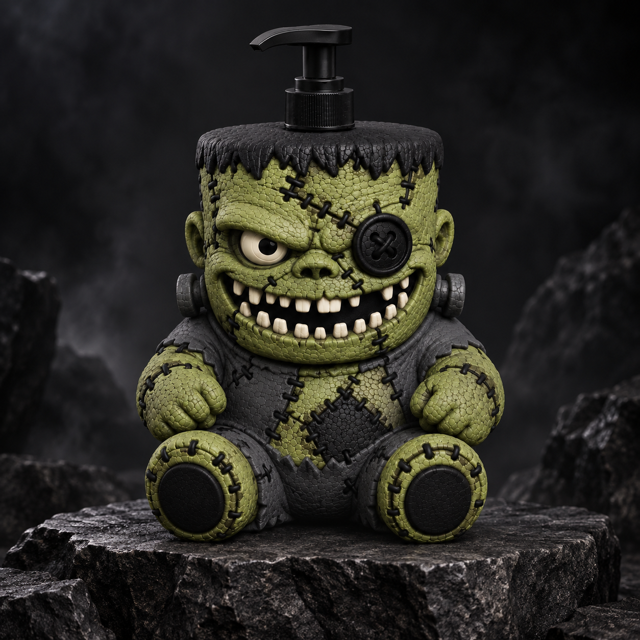 Frankenstein Seifenspender aus PLA – Halloween Baddeko von Just 4 Fun 3D