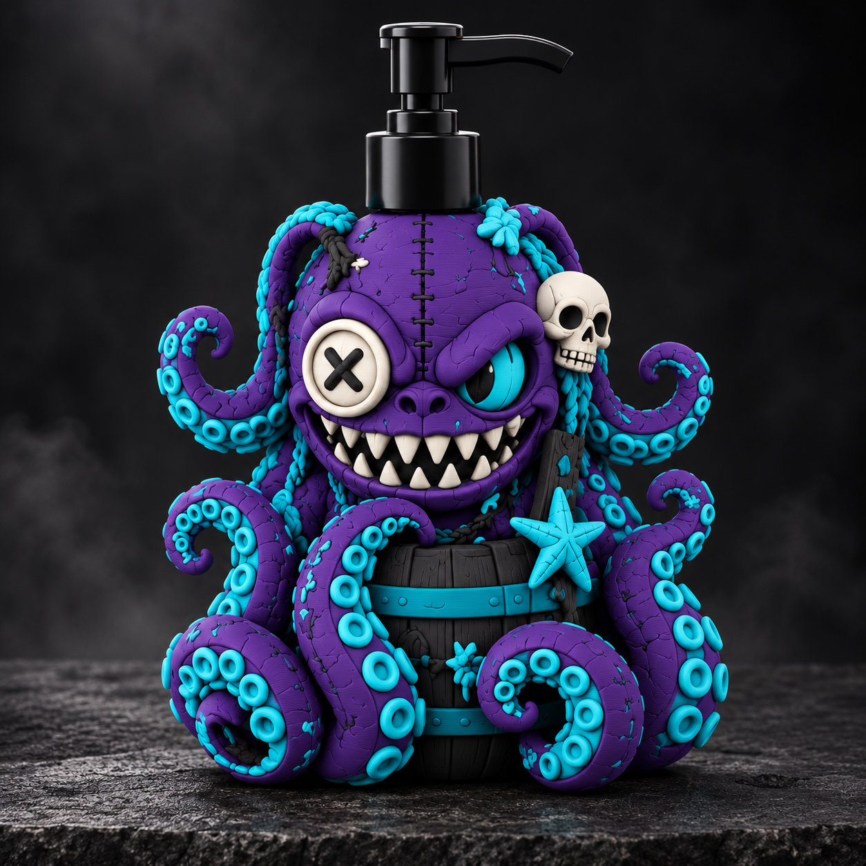 Kraken Seifenspender aus PLA mit Tentakeln – Fantasy Baddeko von Just 4 Fun 3D
